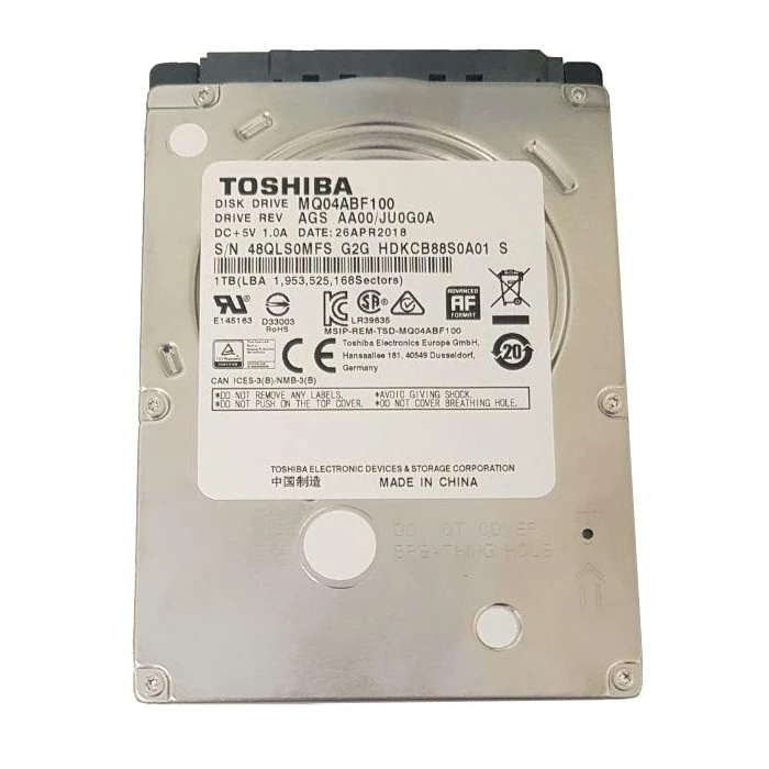 هارد دیسک اینترنال توشیبا مدل MQ04ABF100 ظرفیت 1 ترابایت با کش 128 مگابایت