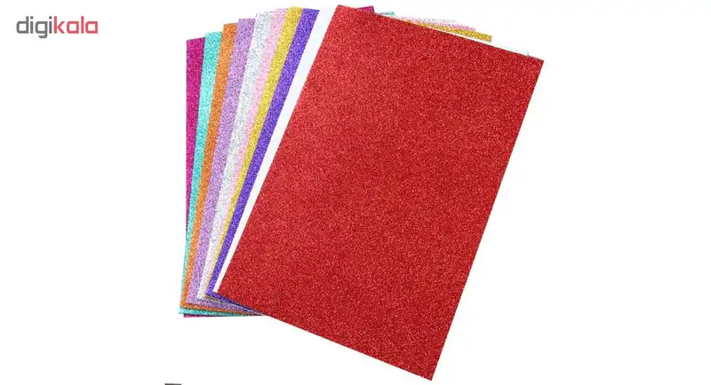 مقوا رنگی اکلیلی مدل پشت چسب دار بسته 10 عددی