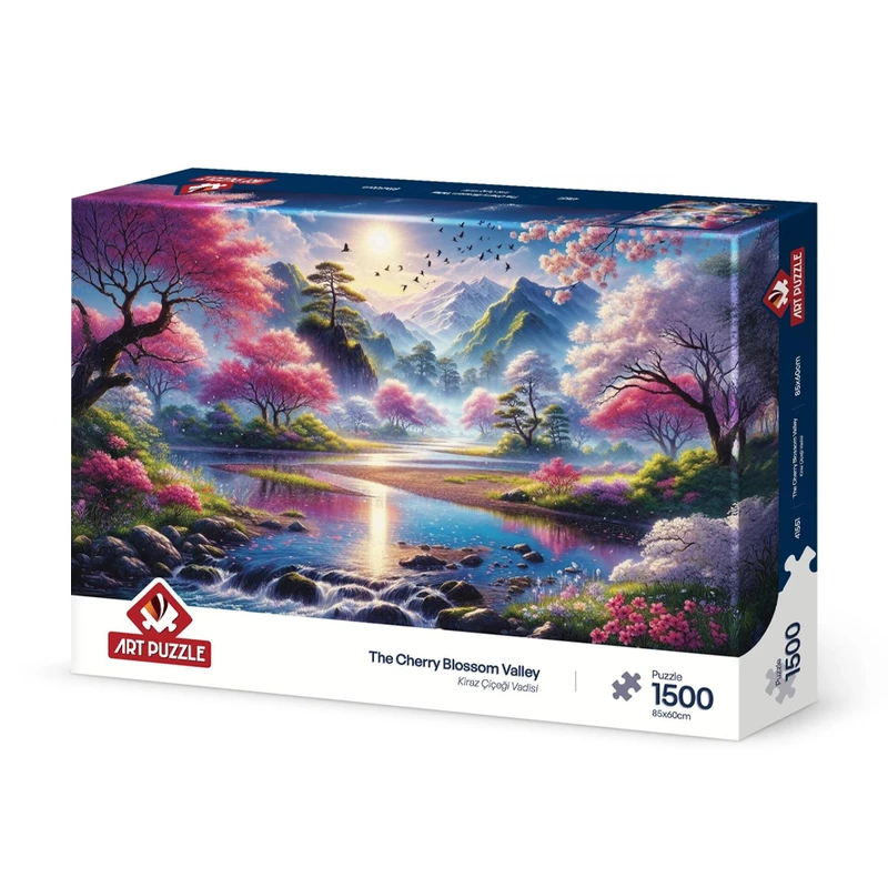 پازل 1500 تکه آرت پازل مدل The Cherry Blossom Valley كد 41551 مناسب نوجوان و بزرگسال