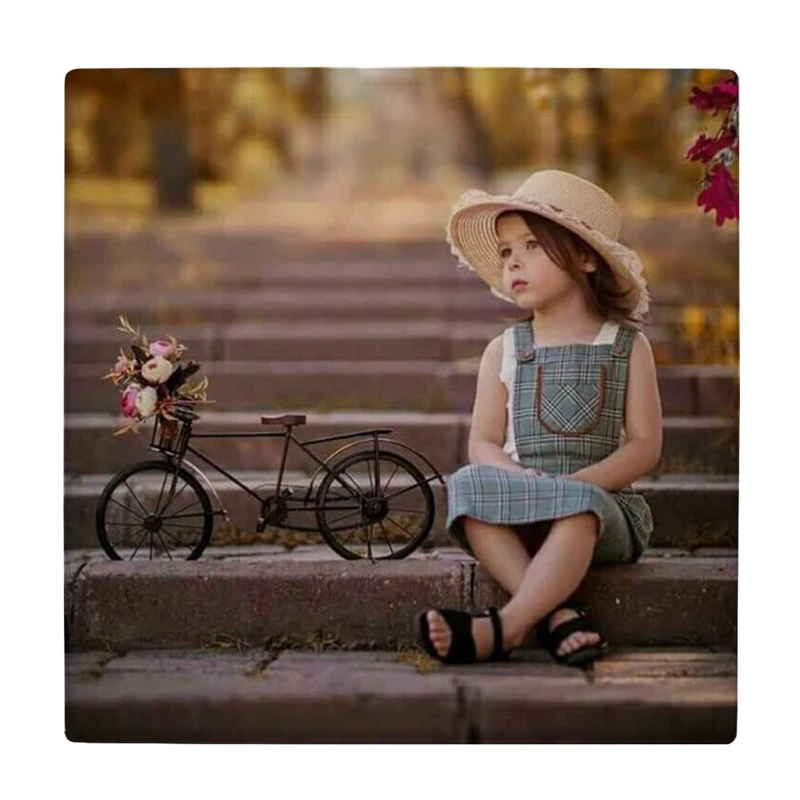  زیر لیوانی طرح دختر و دوچرخه کد    3616009_1547