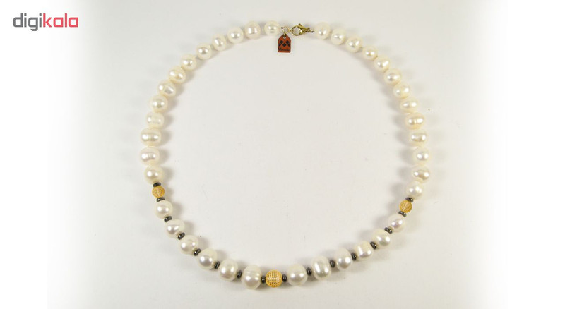 گردنبند طلا 18 عیار مانچو مدل مروارید پرورشی باروک و sfg601n