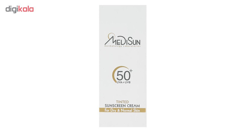 کرم ضد آفتاب مدیسان سری Dry And Normal Skin مدل Tinted حجم 50 میلی لیتر