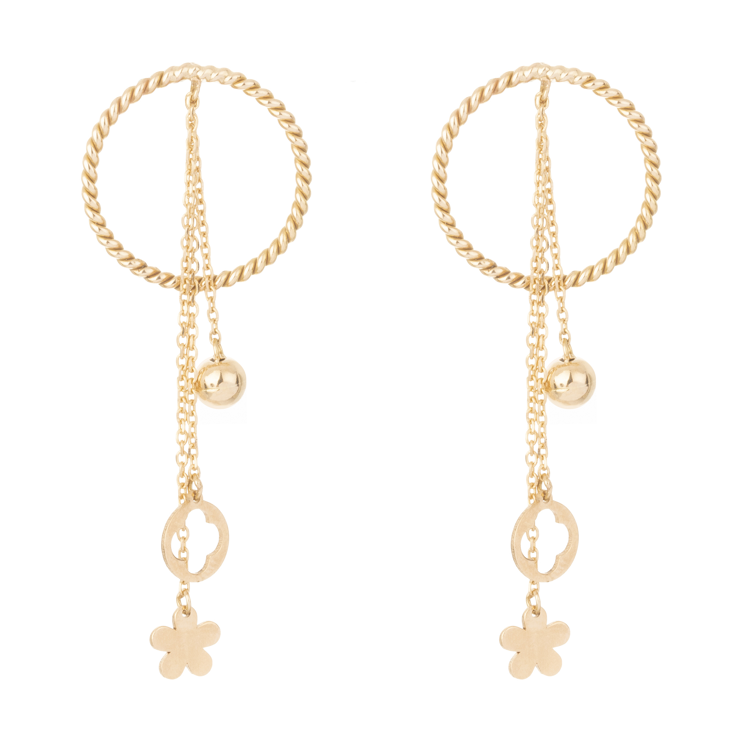 گوشواره طلا 18 عیار زنانه مایا ماهک مدل ME0951