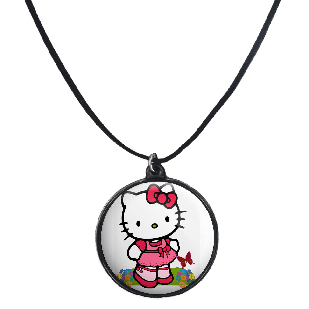 گردنبند پرمانه طرح کیتی کد pmb.22510 مدل دو طرفه