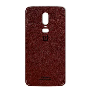 MAHOOT Natural Leather Cover Sticker for OnePlus 6