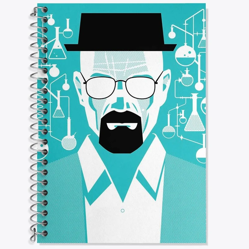 دفتر زبان 50 برگ خندالو مدل دو خط طرح سریال بریکینگ بد Breaking Bad کد 13290