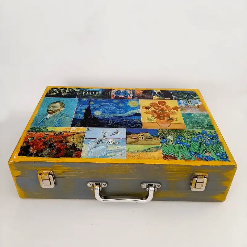 جعبه رنگ طرح آثار نقاشی ماندگار کد WBC05