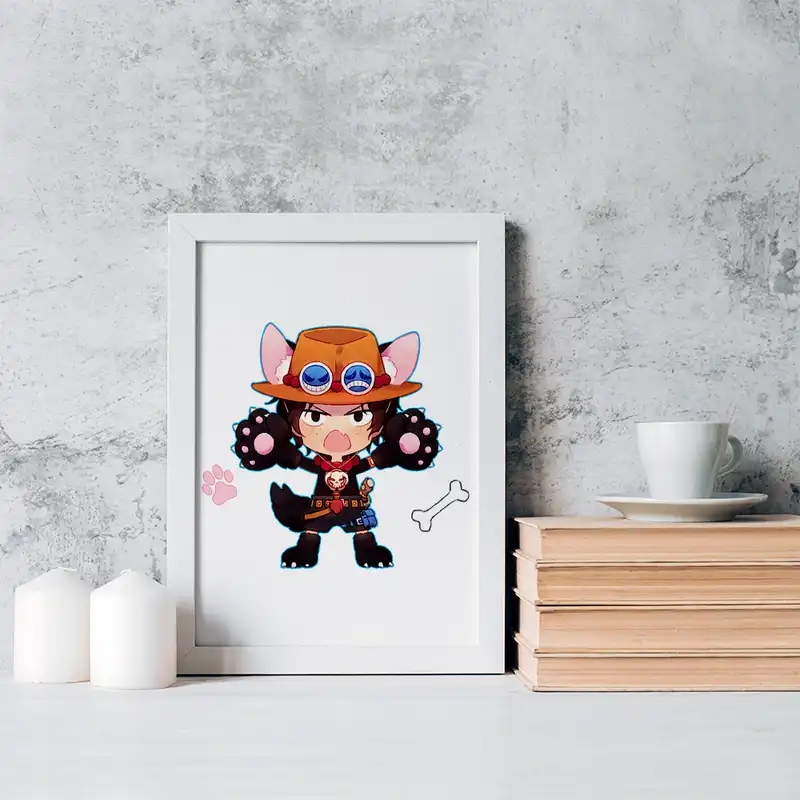 تابلو خندالو مدل پورتگاس انیمه وان پیس One Piece کد 17249