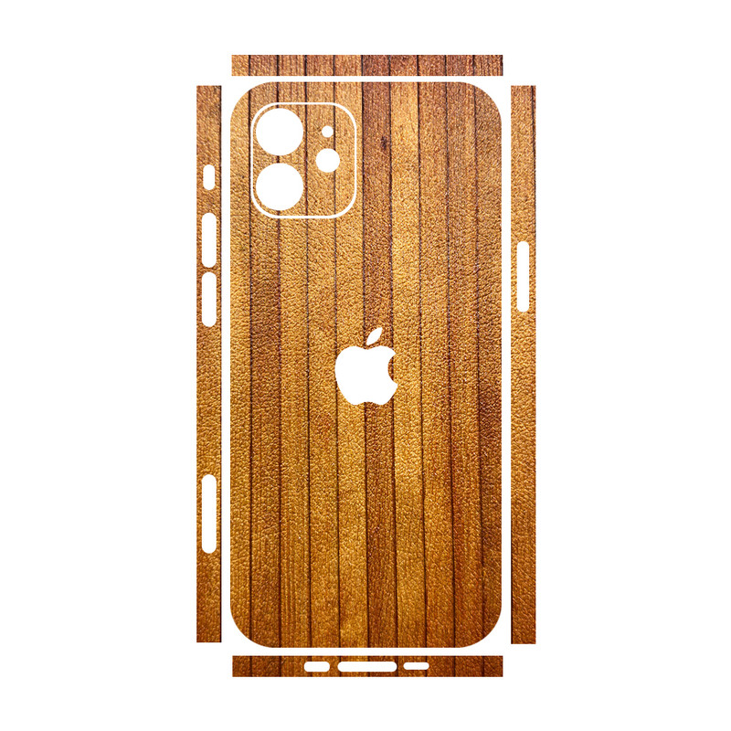 برچسب پوششی ریمکس مدل Leth طرح چوب مناسب برای گوشی موبایل اپل iPhone 12