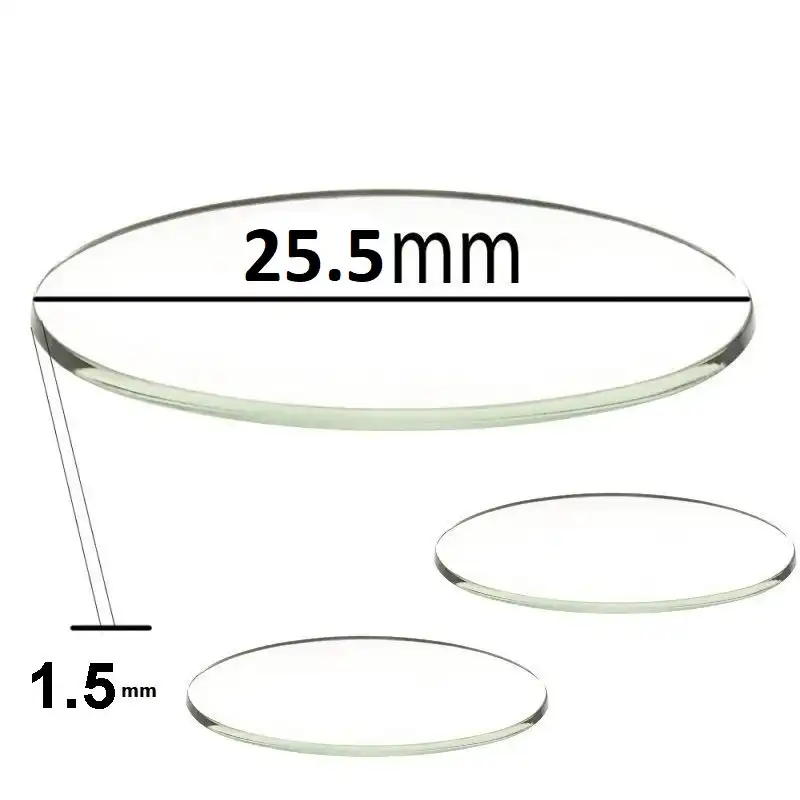 شيشه ساعت مچی مدل 26-25.5-25 بسته سه عددي