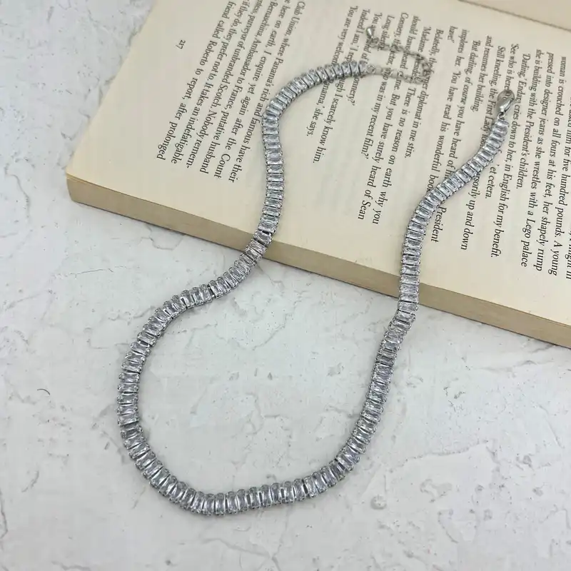 گردنبند زنانه مدل تنیسی کد N4733