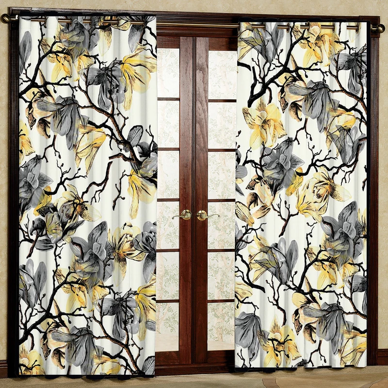 پرده مدل گل خشک هازان پانچی کد 2094 سایز 140x200 سانتی متر