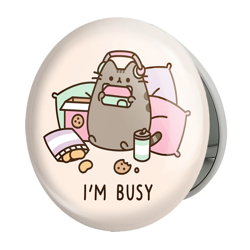 آینه جیبی خندالو طرح پوشین گربه بامزه مدل تاشو کد 26606 