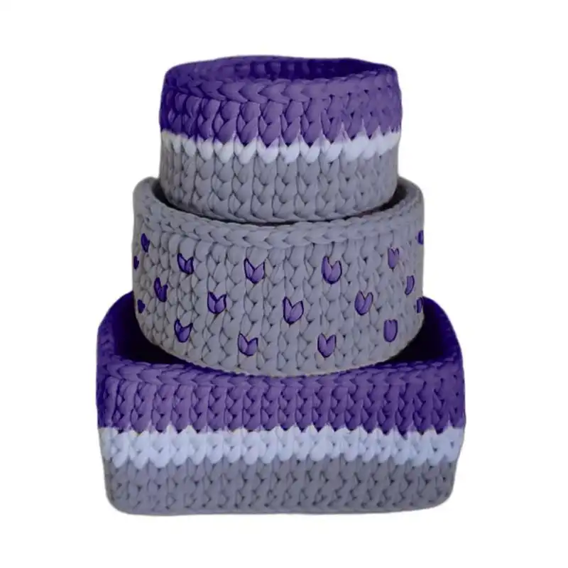 سبد قلاب بافی تریکو مدل سیسمونی نوزادی کد 1313 مجموعه 3 عددی