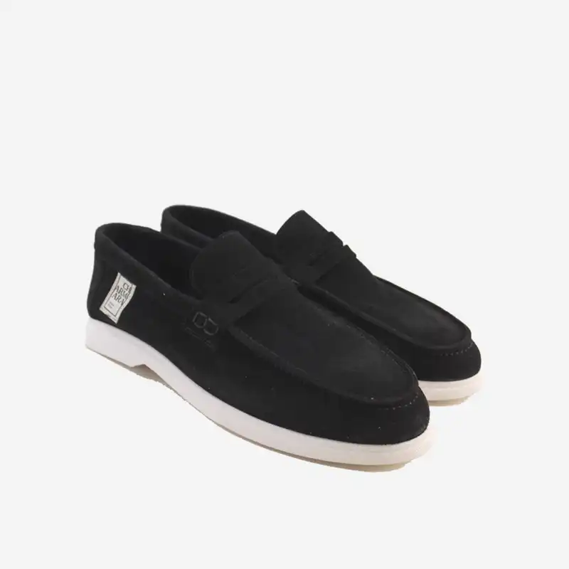 کفش کالج زنانه چرم آرا مدل velvet کد bl