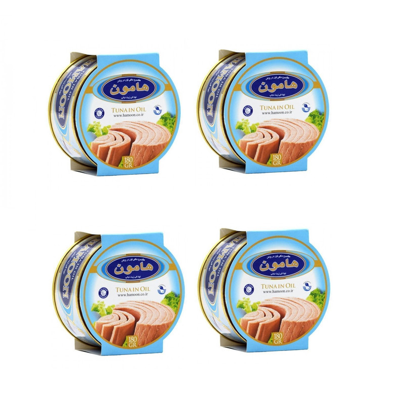 کنسرو ماهی تون در روغن هامون  - 180 گرم بسته 4 عددی