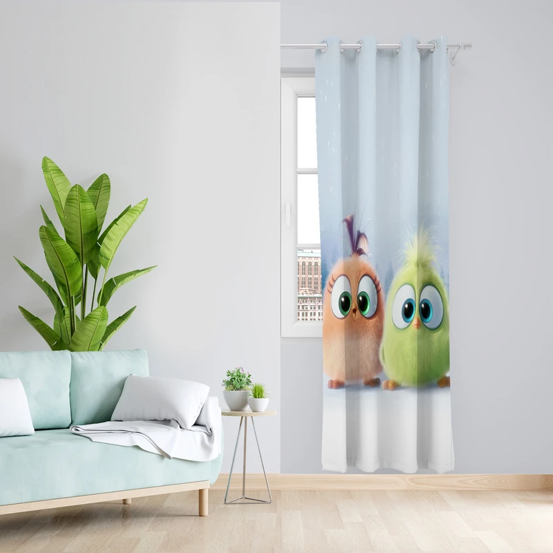 پرده طرح کارتونی مدل مخمل پانچی کد L 1199L Z سایز 140x200 سانتی متر