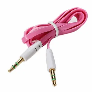 کابل AUX فلت مدل F24-pink به طول 1 متر