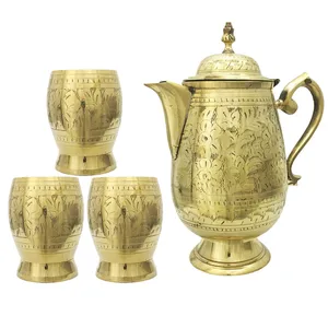 ست پارچ و لیوان برنجی  مدل 01