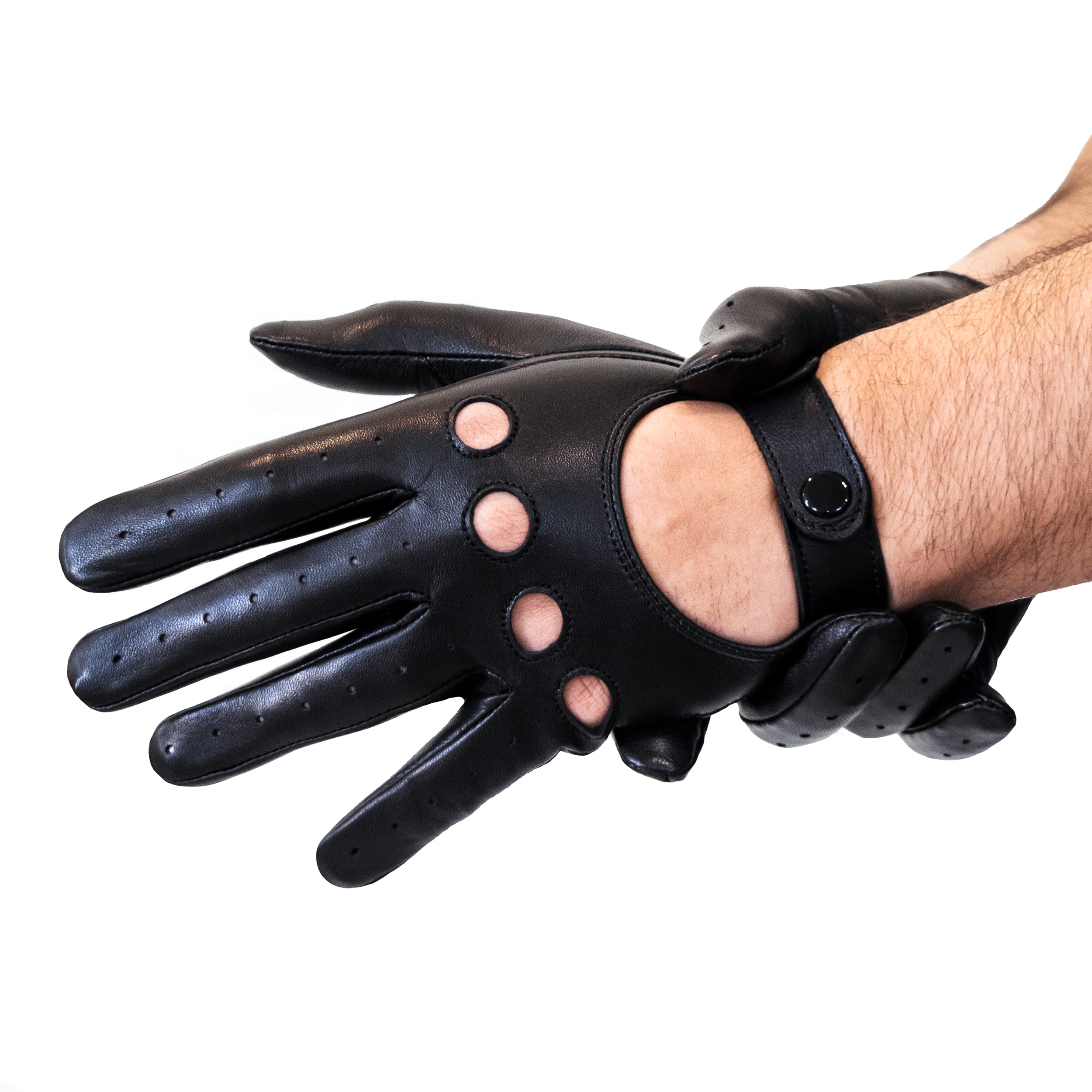 دستکش مدل رانندگی چرم تمام انگشتی
