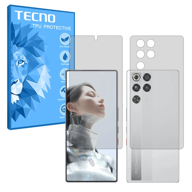محافظ صفحه نمایش مات تکنو مدل هیدروژلی مناسب برای گوشی موبایل زد تی ای nubia RedMagic 11 Pro (China) به همراه محافظ پشت گوشی