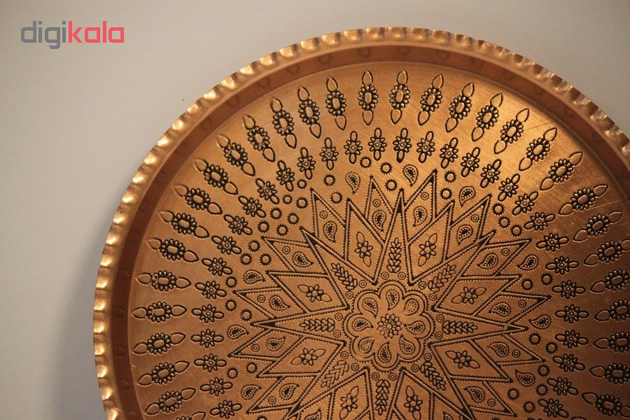 سینی مسی زنجان قطر 22 سانتی‌متر کد KL06