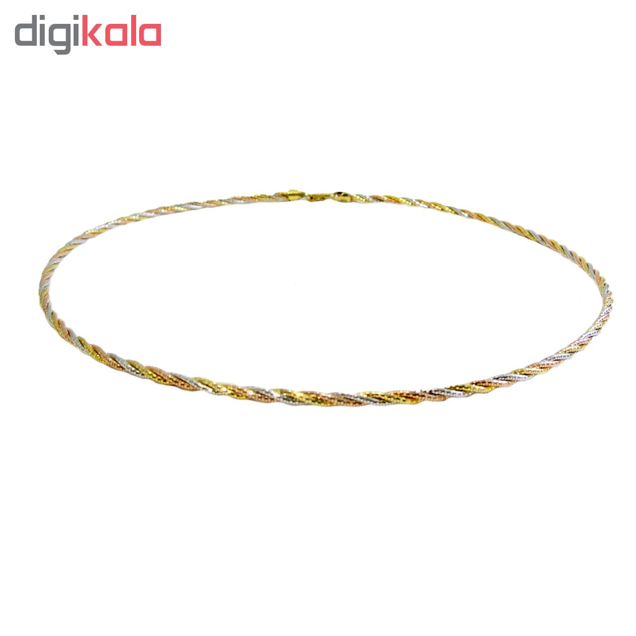 گردنبند نقره زنانه مدل طوق بافت