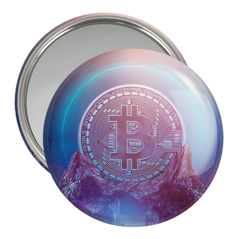 آینه جیبی خندالو مدل ارز دیجیتال بیت کوین  کد 10896