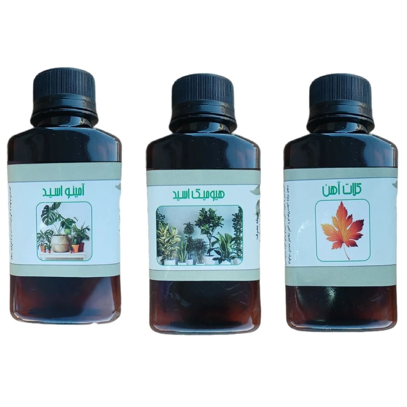 کود مایع امینو اسید و کلات آهن و هیومیک اسید مدل life drop حجم 110 میلی لیتر بسته 3 عددی