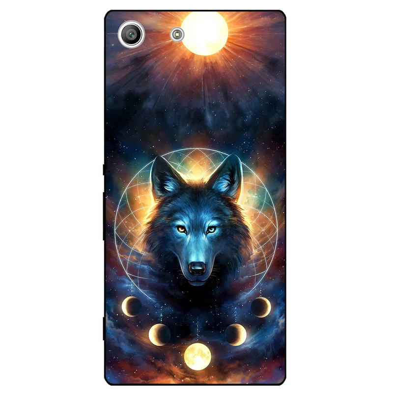 کاور مگافون طرح گرگ و ماه مدل 8006 مناسب برای گوشی موبایل سونی Xperia M5