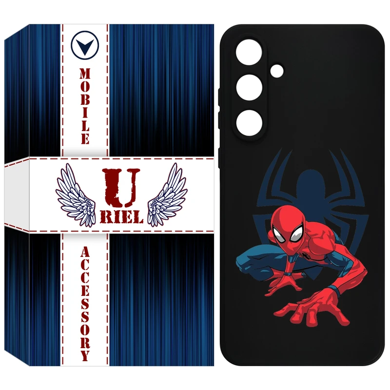 کاور یوریل قاب مدل KSH کد 75 طرح اسپایدرمن مناسب برای گوشی موبایل سامسونگ Galaxy A35