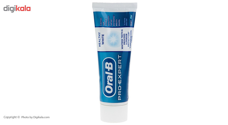 خمیر دندان سفید کننده اورال-بی مدل Pro Expert Healthy White حجم 75 میلی لیتر