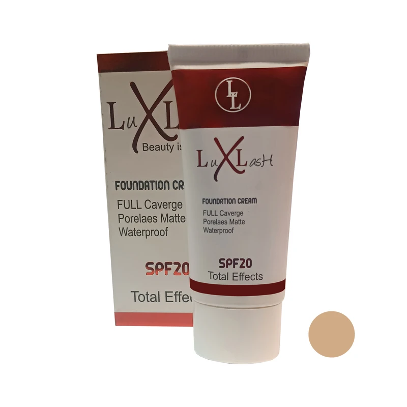 کرم پودر مایع spf20 لکسلش شماره c705 مناسب برای انواع پوست حجم 35 میلی لیتر