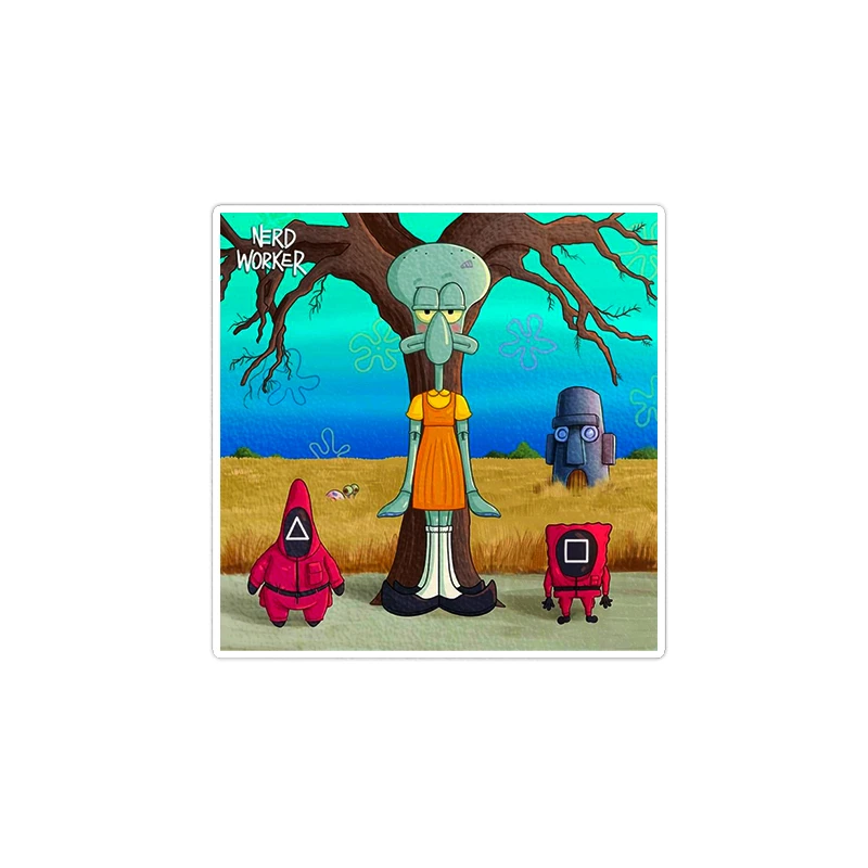 استیکر تزئینی موبایل و تبلت ماسا دیزاین طرح squid game مدل stkv0488