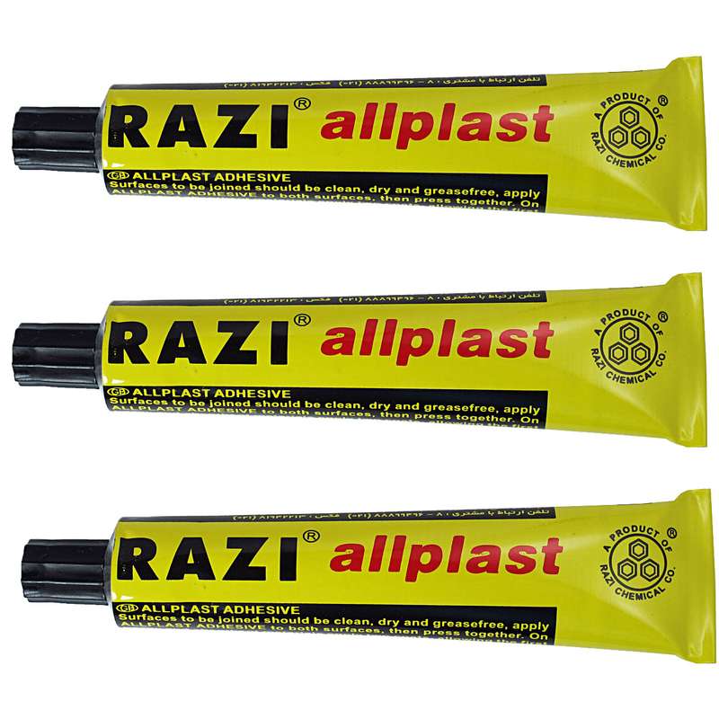 چسب مایع رازی مدل Allplast مجموعه 3 عددی چسب مایع رازی مدل Allplast مجموعه 3 عددی