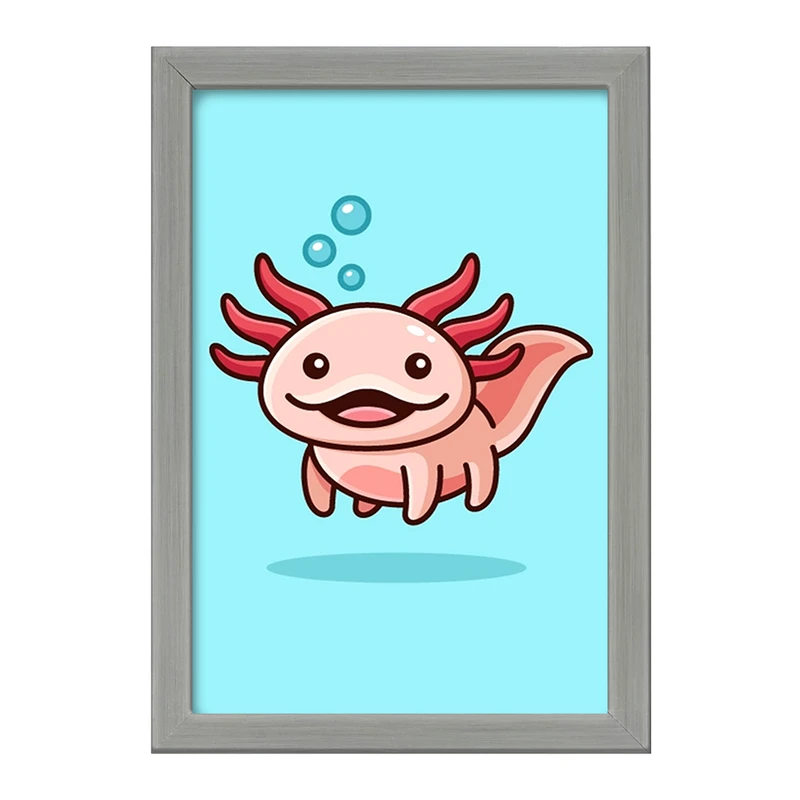 تابلو خندالو طرح حیوانات آبزی ماهی اکسولوتل کد 28155