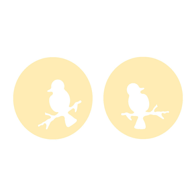 گوشواره طلا 18 عیار زنانه الن نار مدل پرنده و شاخه کد N5236