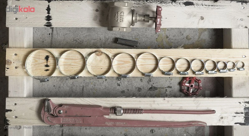 عکس شماره 8 : بست فلزی پارسان مدل p034 سایز 13-19 میلیمتر بسته 10 عددی