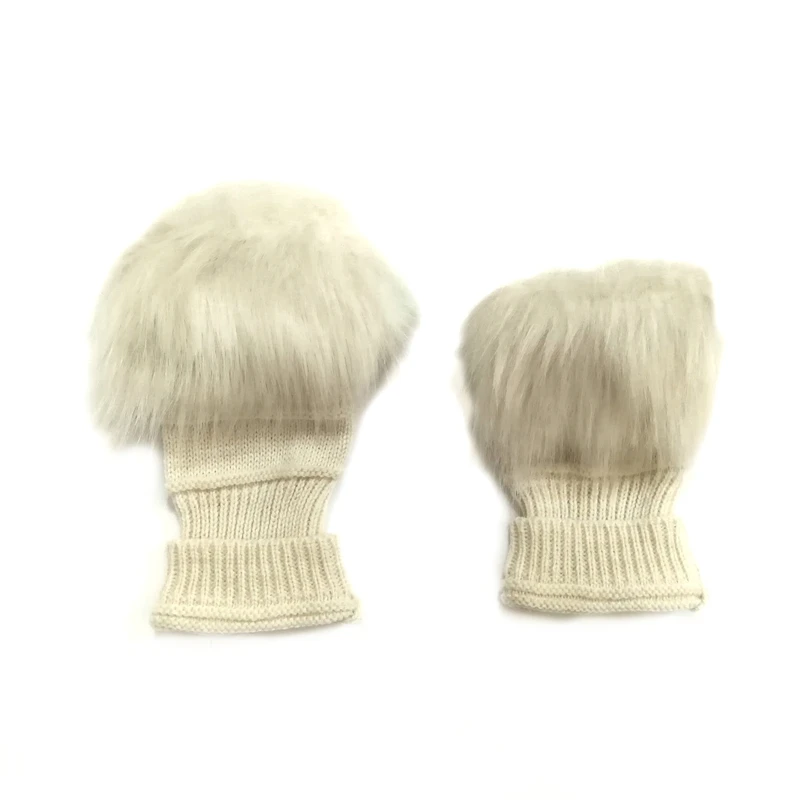 دستکش بافتنی زنانه مدل خزدار