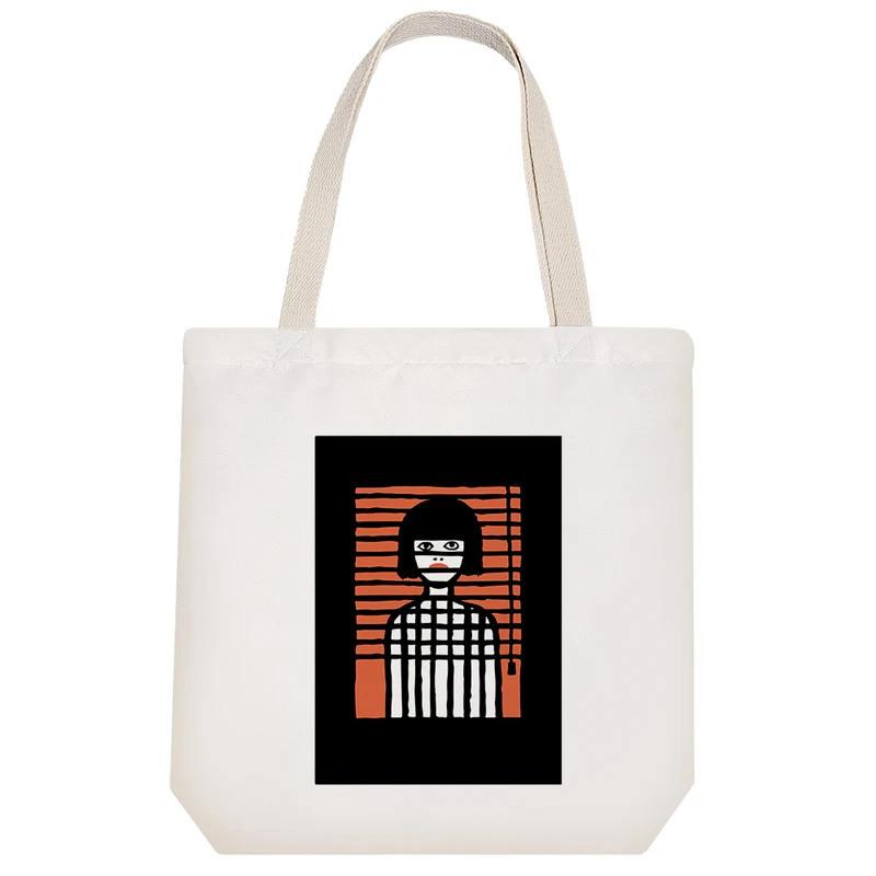 ساک خرید خندالو طرح دختر پشت پنجره کد 10448