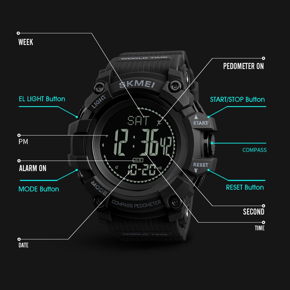 ساعت مچی دیجیتال اسکمی مدل 1356BK -  - 6