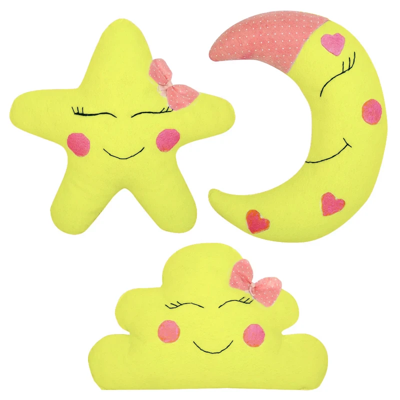 کوسن کودک طرح ماه و ستاره و ابر مجموعه 3 عددی