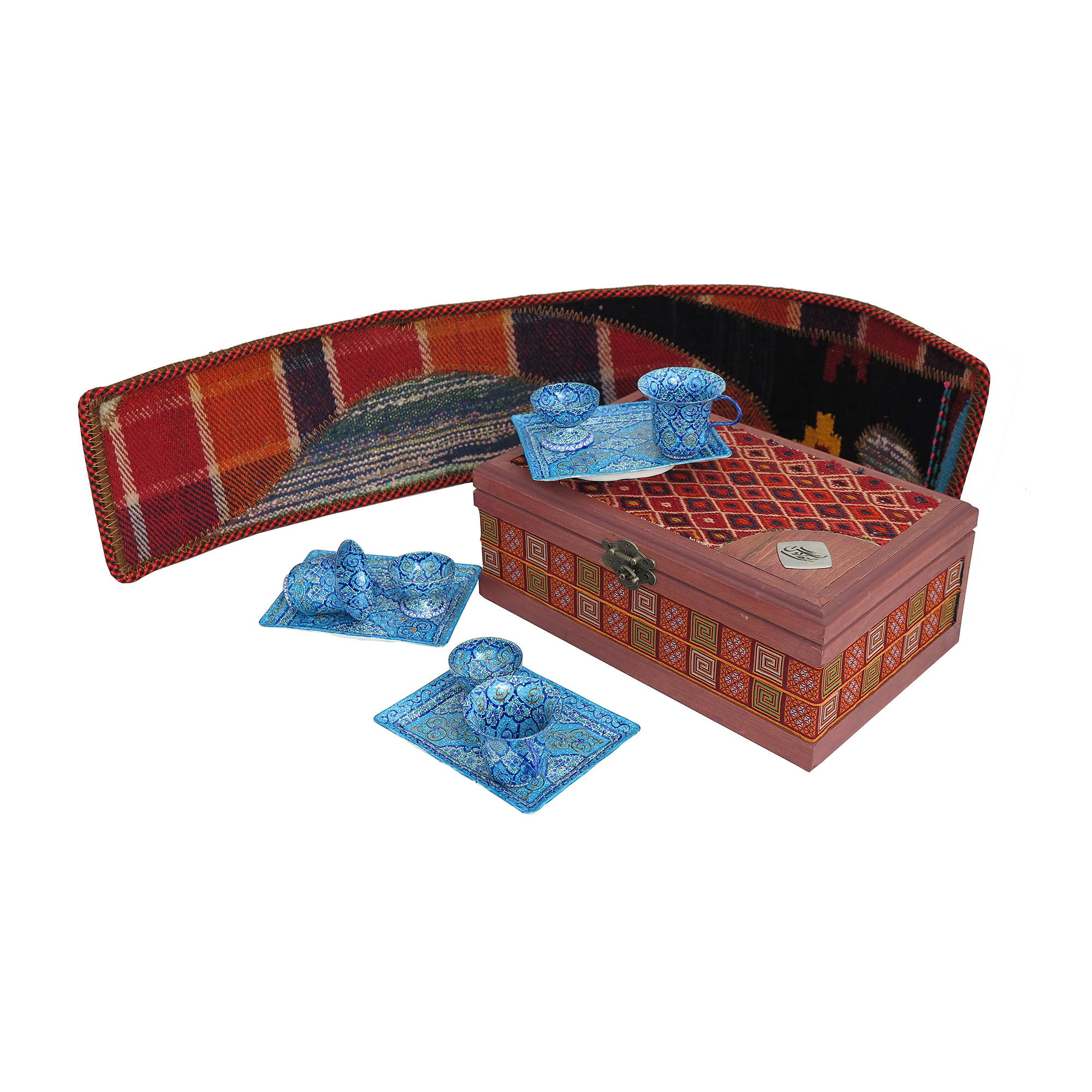 سرویس چای خوری میناکاری آرتین طرح لاله کد-d-906