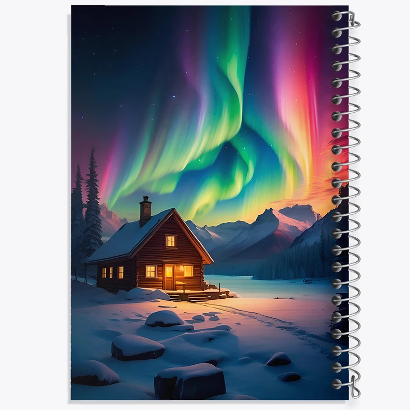 دفتر نقاشی 50 برگ خندالو طرح شفق قطبی کد F7265