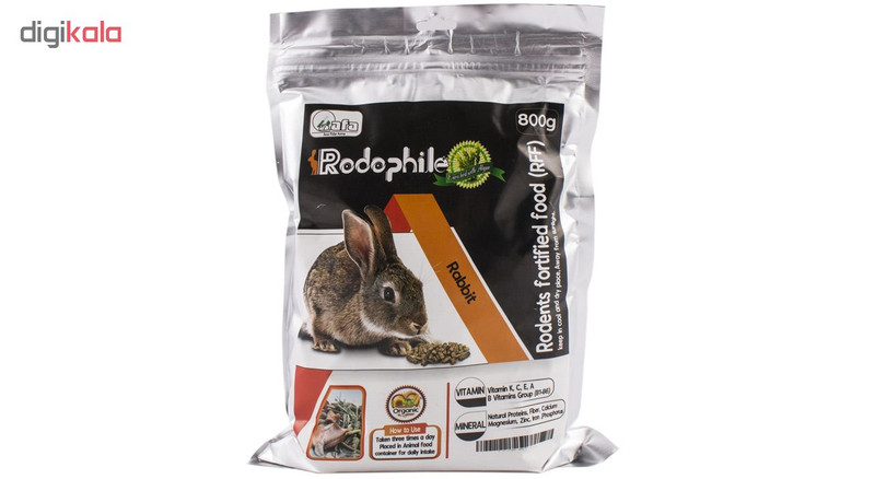 غذای خشک خرگوش رودوفیل مدل RABBIT 01 وزن 800 گرم