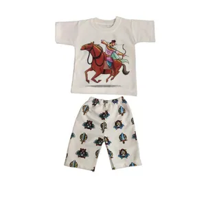 ست تی شرت و شلوارک پسرانه مدل کماندار ایرانی