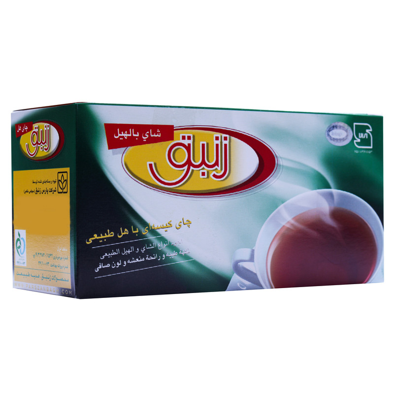 چای کیسه ای با هل طبیعی زنبق- 50 گرم بسته 25 عددی