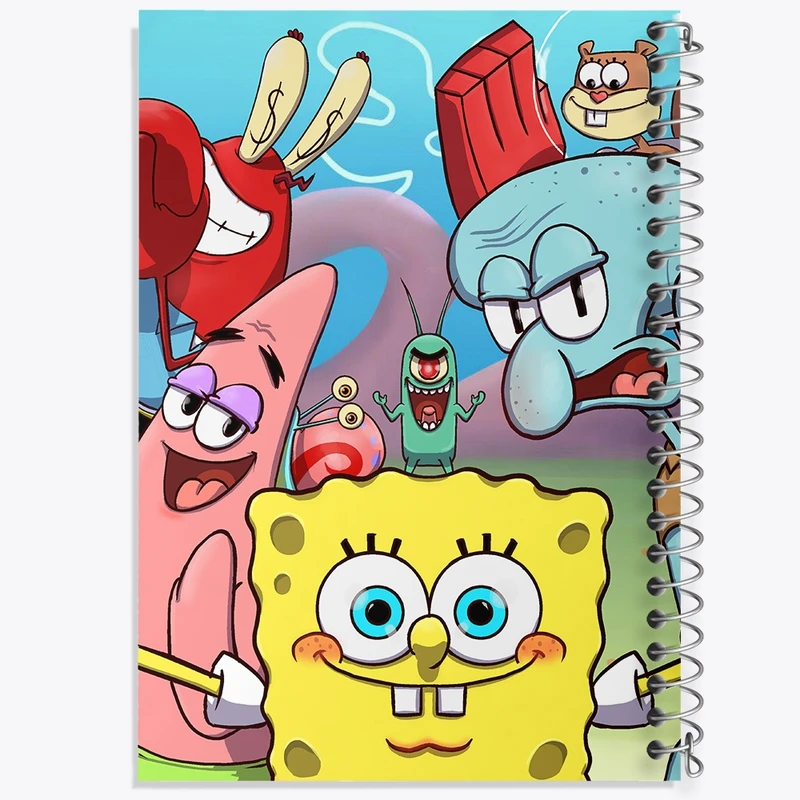 دفتر شطرنجی 50 برگ خندالو مدل باب اسفنجی و پاتریک کد F1867