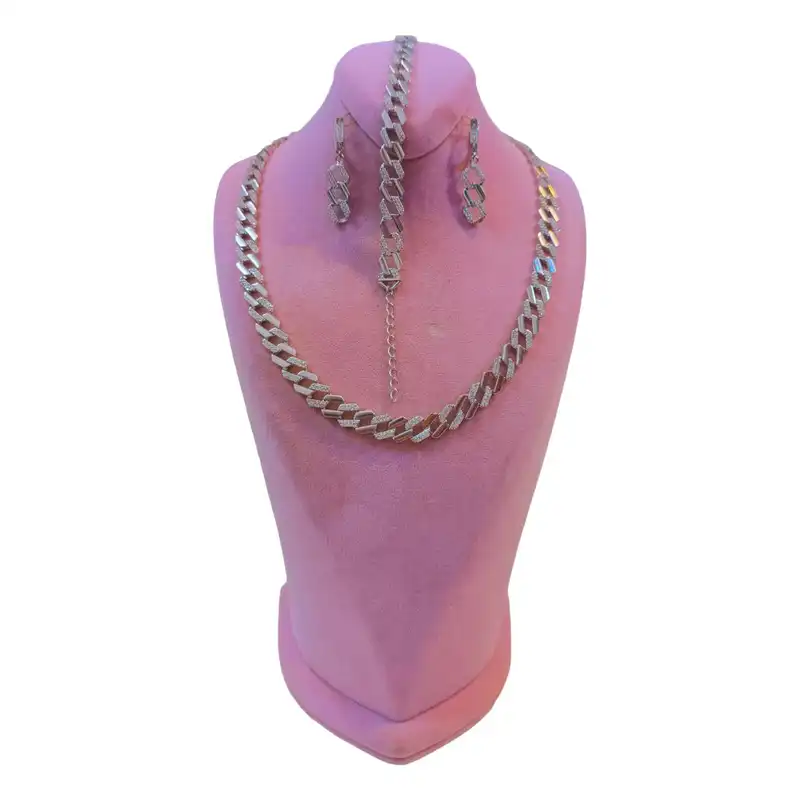 نیم ست نقره زنانه مدل rzzdeh-007