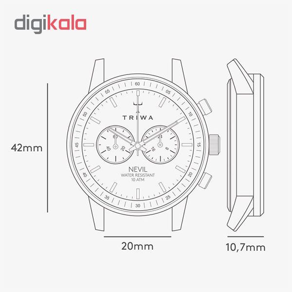 ساعت مچی عقربه ای تریوا مدل Duke nevil -  - 5